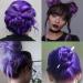 Thick Curly Wavy Hair Bun Scrunchie in Purple | Up-do Synthetic Wig for Women Girls - Buy Online on GoSupps.com