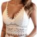 Sport BH Push Up f r große Gr ßen - Oversize Wireless Crop Top V-neck in Weiß f r Damen | Bequeme Unterw sche xxl - Buy Online on GoSupps.com