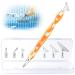 Sonsage Diamond Painting Resin Pen DIY 5D Orange Diamond Art Accessories and Tools Metal Tips Ergonomic Multi Refillable Applicator Holder Supplies Orange Curvy