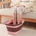 Collapsible 15L Foot Bath Basin with Handle | Portable Green Foot Soak Tub | Durable Plastic Foot Bucket for Massage - Buy Online on GoSupps.com