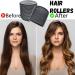 Mabufun Jumbo Hair Rollers Set Hair Rollers Self Grip Curlers For Long Hair No Heat Curlers Heatless Hair Rollers With Clips & Comb 24 Packs (Black 24Pcs) - Buy Online on GoSupps.com