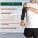 MGANG Lymphedema Compression Arm Sleeve | 15-20 mmHg Full Arm Support | Post Surgery Recovery | Silicone Band | Black | Large - Buy Online on GoSupps.com