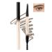 Grey Brown Waterproof Eyebrow Pencil Angled Tip Sculpting Retractable Eyebrow Pencil Double Headed Brow Pencil with Spoolie Brush Smooth and Non-Clumping Long Lasting Eye Brow Makeup for Women-02 02 Grey Brown