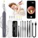 Ear Wax Removal Tool Ear Cleaner with 1300P FHD Camera Ear Cleaning Kit with Lights Compatible with iPhone iPad and Android(Grey)