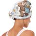 Cartoon Bear Flower Bucket Hair Towel 2 Pack - Super Absorbent Quick Dry Hair Turbans for Women & Girls - Buy Online on GoSupps.com