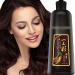 FVQUHVO Natural Chestnut Brown Hair Color Shampoo for Gray Hair 500ML Instant Hair Dye Shampoo for Men & Women-3 in 1 Color Shampoo for Dark Hair-Colors in Minutes-Long Lasting-Safe & Easy to Use