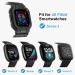amBand Compatible for Fitbit Versa 4/ Fitbit Versa 3/ Fitbit Versa 2/ Fitbit Versa Lite/Fitbit Sense 2/ Fitbit Sense Bands with Case Protective Case Strap Rugged Sport Protector Wristbands Men Black Black Fitbit Sense 2/1 & Versa 4/3/2/1 & Versa Lite - Buy Online on GoSupps.com