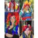 ColorGround Long Curly Cosplay Wig with Rainbow Ponytails - Vibrant Style for Costume Play - Buy Online on GoSupps.com