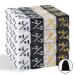 48 Pieces MTG Dice Counters Token Dice Magic The Gathering Glitter Sparkle Dice Loyalty Dice Starry Marble D6 Dice Cube Compatible with MTG CCG Card Gaming Accessory (Black & White)