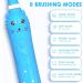 Kids Sonic Electric Toothbrush Rechargeable - Ages 3-12 | 30s Reminder, 2 Mins Timer, 6 Modes, 6 Brush Heads, Wall-Mounted Holder - Blue - Buy Online on GoSupps.com