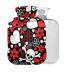 Hot Water Bottle with Cover 1L Small Hot Water Bottle with Skull Motif for Pain Relief Hot and Cold Compress BPA Free