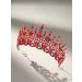 SWEETV Queen Crown for Women - Princess Tiara Pageant Diadem in Red - Buy Online on GoSupps.com