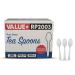 Value Plus (1000 Count) White Disposable Teaspoon Heavy Weight Polypropylene Cutlery for Birthday Party Picnic Barbecue Ideal for Office & Take Away