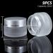 20ml Glass Cream Jar - Empty Cosmetic Container with Screw Cap for Creams Lotions & Travel - Set of 9 Silver - Buy Online on GoSupps.com