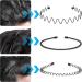 6 pieces wave metal headband metal headband unisex spring wave hair band men's headband non-slip elastic headband multiple styles for sports fitness daily make-up - Buy Online on GoSupps.com