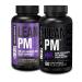 Jacked Factory Lean PM & Lean PM Max Night Time Fat Burner Sleep Aid Supplement & Appetite Suppressant for Men and Women (180 Capsules)