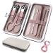 Manicure Set 8 in 1 Nail Clipper Set,RedFlow Nail Clippers,Fingernail & Toenail Clippers,Manicure Tools,Pedicure Tools,Suitable for Travel Manicure Kit,Nail Set Kit with Everything Profe (Rose Gold) 8 Piece Set Rose Gold