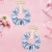 Hasoar 12-Pack Linen Satin Bridesmaid Scrunchies - White & Fresh Blue | Bachelorette Party Favors & Bridal Wedding Gift - Buy Online on GoSupps.com