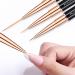 Professional 5pcs Double-Ended Nail Art Brush Set for Detail Nail Design - Rose Gold - Buy Online on GoSupps.com