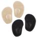 Ball of Foot Cushions 2 Pairs Anti-Slip Metatarsal Foot Pads Gel Shoe Inserts for High Heels (Skin&Black-Velvet Outer-Layer)