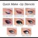 4 Eyeliner Stencil Kit Cat Eyeliner Stencils Sticker | Eyeliner Eyeshadow Stencils Pads Starters Kit Quick Makeup Template Tools for Beginners Fanelod 4 Pcs 01 - Buy Online on GoSupps.com