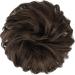 FESHFEN Messy Bun Hair Piece Scrunchie Synthetic Wavy Curly Chignon Ponytail Extension Warm Brunette 38g - Women Girls Kids (Pack of 1) - Buy Online on GoSupps.com