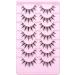Spiky Manga Lashes 14MM Japanese Short Anime False Eyelashes Natural Korean Clear Band Cosplay Lashes Pack 7 Pairs by GODDVENUS C-manga - Buy Online on GoSupps.com