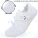 Spesoul Water Sports Shoes - Quick Dry Barefoot Aqua Shoes for Beach, Pool, Surf, Yoga - White Mesh, 8 Women/6.5 Men - Buy Online on GoSupps.com