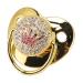 Baby pacifier professional design bling baby pacifier ultra-light soft silicone-new-born pacifier for 6 18 month old infants (gold)