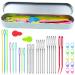 Cholung TheGreenth 39pcs Stainless Steel Yarn Needles, Wool Large-Eye Blunt Sewing Needles(2.7''2.3''2.0'',each 5),Bent Tapestry Large Eye Needles with Box and Needle Threader, (STP--39pcs-003)