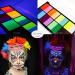Water Activated UV Face Body Paint - 16 Color Glow Eyeliner Kit - Black Light Reactive Fluorescent Makeup - Safe and Washable - Non-Toxic - Buy Online on GoSupps.com
