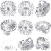 8 Pieces Earring Backs for Droopy Ears Large Earring Backs for Studs Replacement Secure Earring Lifters for Heavy Earring (Silver,9 mm) 9 mm Silver