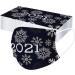 BEUU 30PCS 2021 Happy New Year Disposable_Face_Mack for Adults 3-ply Non-Woven Fabric with Elastic Earloops Fireworks Camouflage Face Bandanas for Women Men Face Balaclava - Buy Online on GoSupps.com