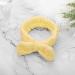 Molain Spa Headband | Bowknot Hair Bands for Women | Coral Fleece Elastic Headband for Washing Face Shower Sports | Yellow - Buy Online on GoSupps.com