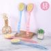 12-Piece Long Handle Bath Body Brush Set for Women - Pink and Blue - Buy Online on GoSupps.com