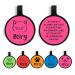 Dog Tag Personalised Dog Name Tag Custom Dog ID Tag Dog Tags for Pets Engraved Silicone Dog Tag for Cat Pet Dog Puppy Personalised Dog Collar for Cats Dogs (Pink Round)