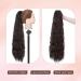 32 Inch Drawstring Ponytail Extension - Long Curly Wavy Synthetic Hairpiece for Women - Natural Brown - Buy Online on GoSupps.com