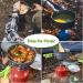 MEETSUN Camping Cookware Set 15-18 Pcs: Portable Non-Stick Gear for Backpacking, Hiking & Picnic - Includes Pots, Pans, Kettle, Chopping Board & Tableware - Buy Online on GoSupps.com