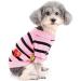 Zweitea Summer Dog Shirts for Small Dogs | Striped Heart Sweatshirt | Soft Cotton T-Shirt for Puppies - Baby Pink - Buy Online on GoSupps.com