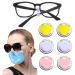 Masks Glasses Snaps Hooks - Adjustable Eyeglasses Mask Ear Savers - Mask Extender Clip on Glasses(6 Pieces) Button Snap Design is More Convenient to use (Red Yellow and Purple Heart)