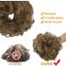 OMGREAT Messy Curly Wavy Hair Bun Extension in Light Brown & Ash Blonde - Synthetic Updo Hairpiece for Women & Girls - Buy Online on GoSupps.com