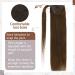 Runature Braid Extensions - Real Chocolate Brown Remy Hair 22 Inch Long Clip-In Ponytail 80g #4 - Buy Online on GoSupps.com