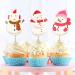 Biird 32 PCS Christmas Cupcake Toppers Merry Christmas cupcake decorations Christmas Cupcake Picks Cake Decorations for Xmas Snowman Theme Cake Decoration Supplies - Buy Online on GoSupps.com