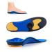 Topsole orthopedic insoles plantar fasciitis insole flat foot metatarsalgia heel spur shoe inserts sports comfort shoe inserts orthopedic for women and men 38-39 EU 25cm top211-blue