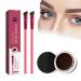 Mnsuid Anjoize Eyebrow Brush 4D Laminated Brow Grooming Kit Home Eyebrow Care Kit 4D Laminated Multifunction Ultra-thin Angled Eyebrow Brush Long Lasting Waterproof (Walnut)