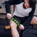 Body Massage Scooter Stick for Athletes - Cellulite Roller & Muscle Relief Device for Shoulders Wrists Arms - Green & Black - Buy Online on GoSupps.com