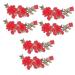 KALLORY 6 Pcs Embroidery Appliqu Flower Decals Embroidery Paste Diy Craft Supply Folk- 3d