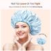 Mikimini Satin Sleep Hood for Long Curly Hair | 2 Pack Green & Light Blue | Double-Layer Silk Hair Caps for Women | Extra Large Stretchy Sleep Caps - Buy Online on GoSupps.com
