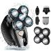 Head Shaver,Upgrade 6-in-1 Head shavers for Bald Men,Head Electric Razor for Men,Flex Series Grooming kit Head Shaver, Ergonomic Design,Cordless Waterproof,one More Head Blade 6-pack