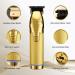 Premium Cordless Hair Clippers for Men - Electric Hair Cutting Kit with Guide Combs & Beard Trimmer | Black Gold Silver - Buy Online on GoSupps.com